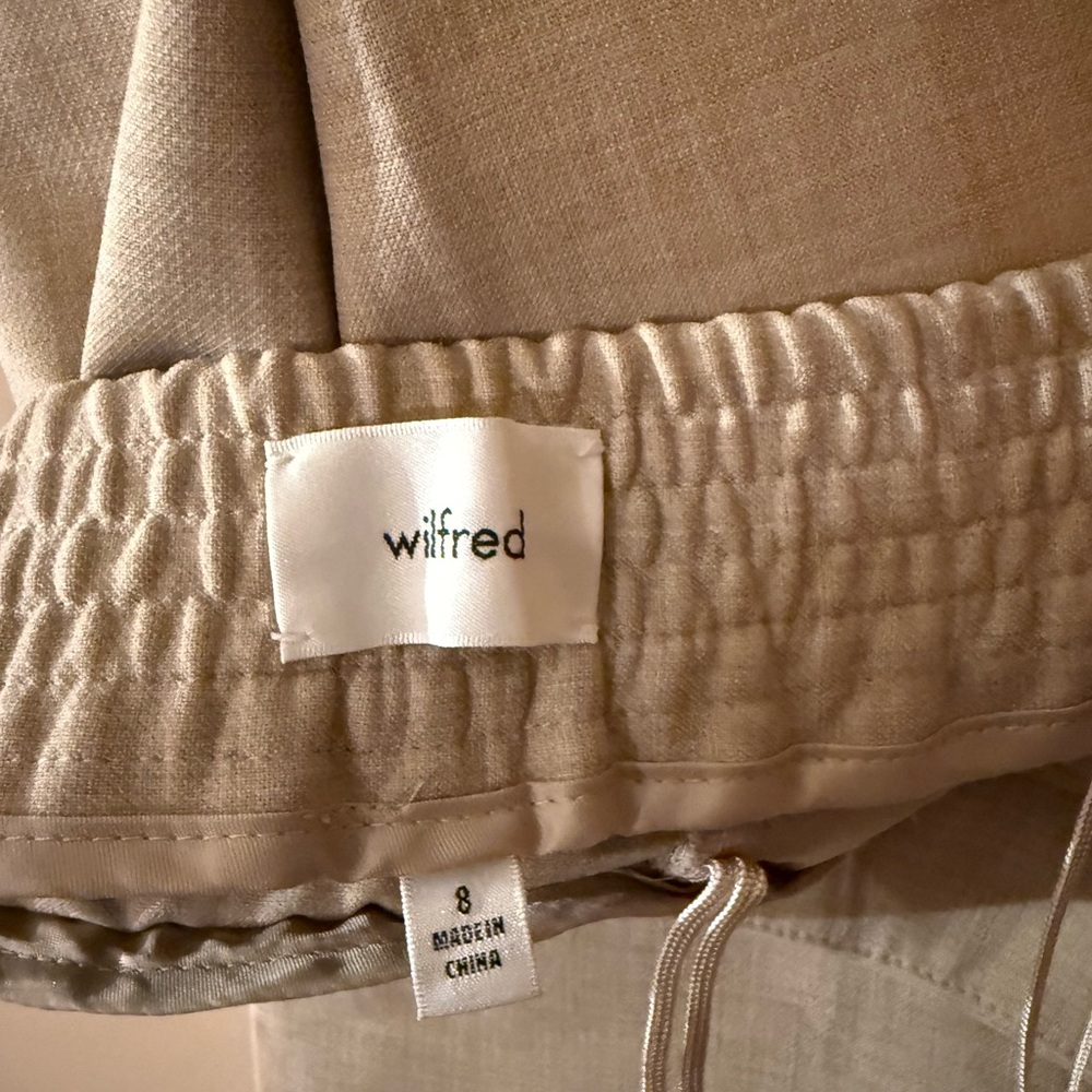 Wilfred Light Beige Drawstring Pants - image 1